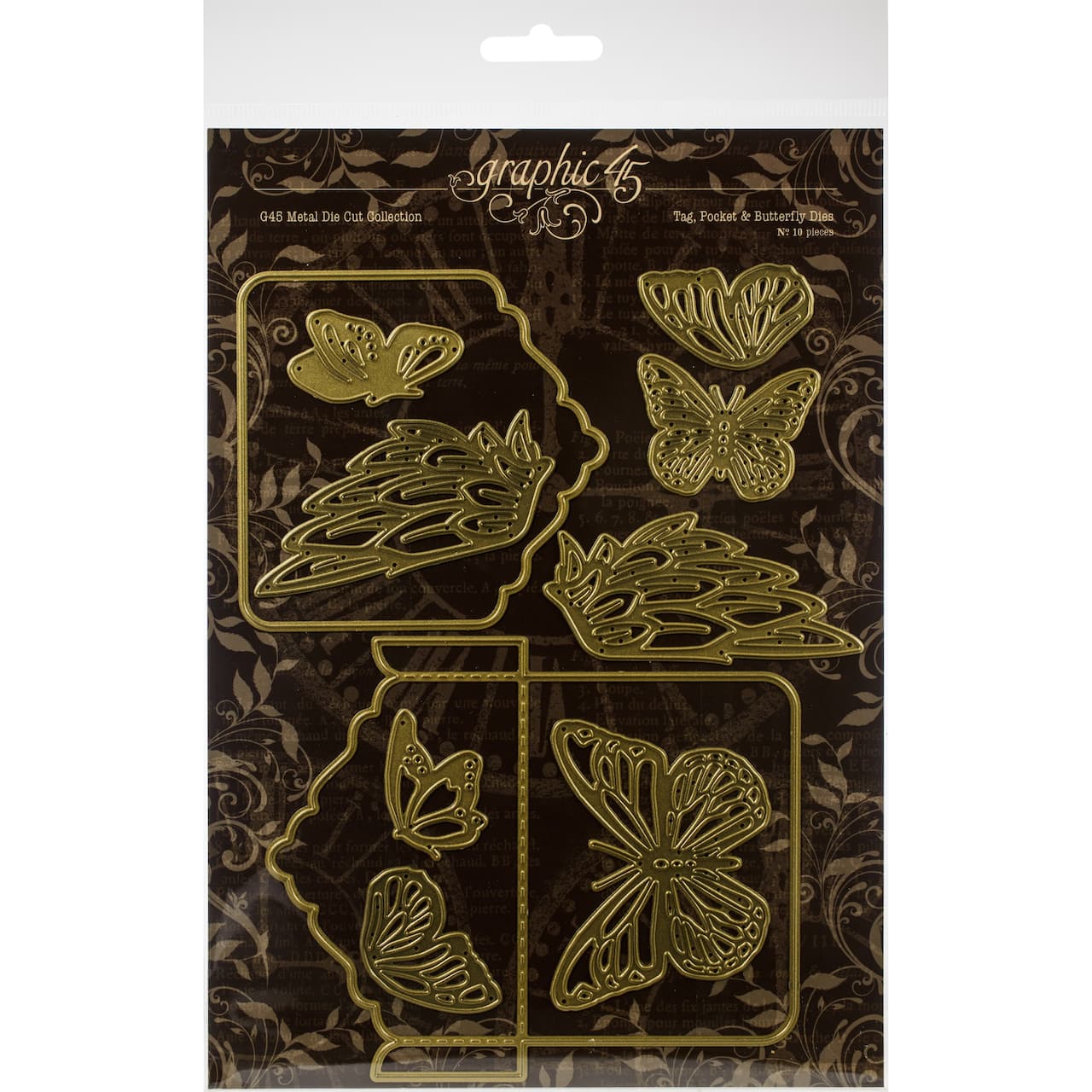 Graphic 45 Staples Dies-Tag, Pocket & Butterfly